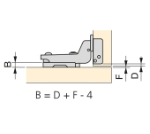 BISAGRA CAZOLETA EMUCA X91N CLIP SUPERACODADA