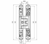 BISAGRA INVISIBLE KRONA KUBIKA HYBRID K2460 180º