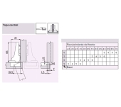 BISAGRA BLUM 74T1650.TL SIN MUELLE ACODADA