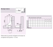 BISAGRA BLUM 74T1750.TL SIN MUELLE SUPERACODADA