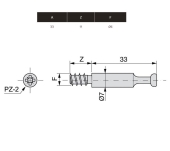 PERNO MACIZO EXCÉNTRICA T15 (25UN)