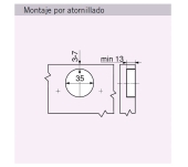 BISAGRA BLUM 71B3550 CLIP BLUMOTION RECTA