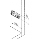 BASE RECTA BLUM 175H3100 EXCÉNTRICA