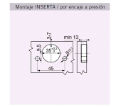 FRONTISSA BLUM 71B3590 BLUMOTION INSERTA RECTE