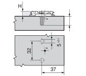 BASE AVIÓN BISGRA BLUM 174H7100E T5 EXCÉNTRICA