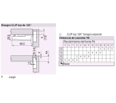 BISAGRA BLUM 72T5550.TL CLIP TOP SIN MUELLE