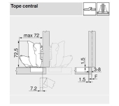 FRONTISSA BLUM 71B7650 CLIP BLUMOTION COLZADA