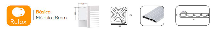 KIT PERSIANA ENROLLABLE BASIC RULOX 16MM